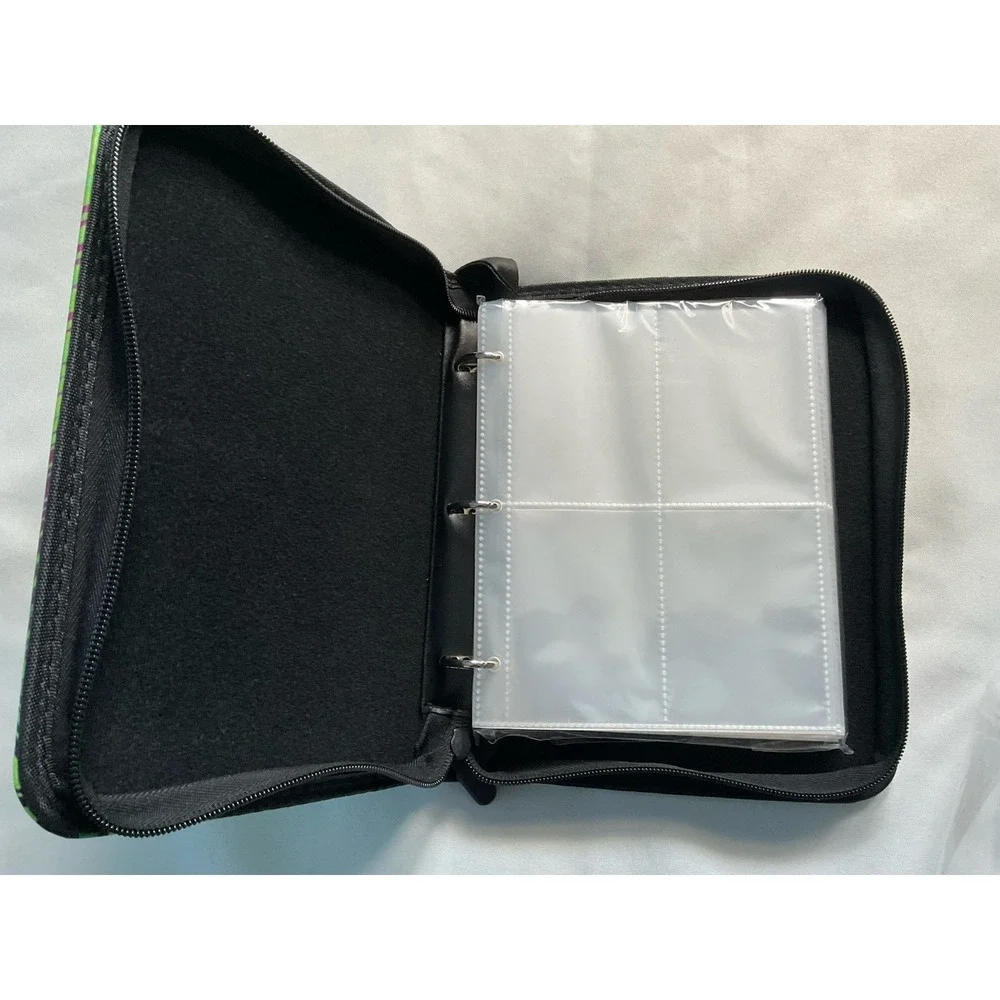 HUTRADE  Album Trading Cards 400 Pockets 50 Pages Waterproof  Pu With Zipper